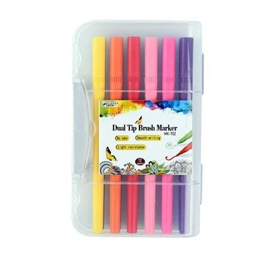 Blandanlegt Twin Tip Marker Pen Sett
